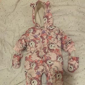 Children’s place unicorn snowsuit 3-6 months & 2t available also